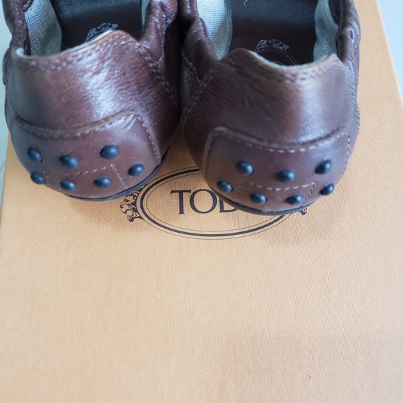 Tod's Ballerina Dee Nappine Nikel - Brown - Womens Size 36UK - Picture 5 of 8